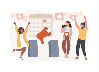 Wall Mural - brand event isolated concept vector illustration.
