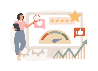 Wall Mural - reputation management isolated concept vector illustration.