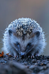 Wall Mural - ,A hedgehog using its sharp claws to dig for grubs in the soil