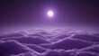 © Mikus - A purple-tinted sky with a radiant moon hovering over cloud coverage, and a remote star gleaming above