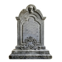 Tombstone isolated on white or transparent background