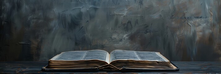 Wall Mural - Ancient old book on table.
