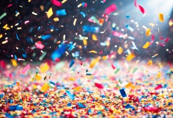 Wall Mural - 'confetti explosive party concert entertainment space light nebula galaxy supernova abstract univers