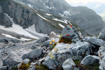 Wall Mural - baeutiful spring mountain alpine nature