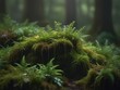 Stunning macro photo of moss covered rocks