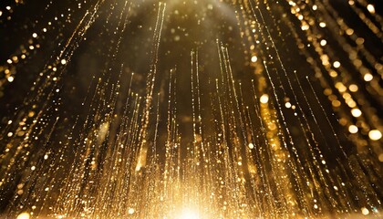 Sticker - light background falling night gold luxury magic particle glitter gold spark confetti background background glistering beautiful falling gold light sparkle light d particles golden falling abstract