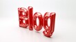 The word Blog created in 3D Typography.