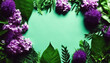 © sandra - 'Nature concept creat purple leaves green layout made lay Flat flower Background Abstract Flower Design Summer Fashion Frame Nature Art Spring Leaf Forest White Floral Beauty Garden Green Creative'