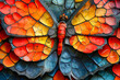 Vibrant butterfly wings macro photography