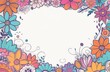 © Hamster - Text frame on a white sheet of paper, colorful frames, birds, balls, berries, threads