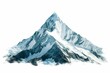 © Lucija - majestic snowcapped mountain peak isolated on white background natural landscape element highresolution photography