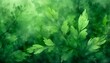 green watercolor foliage abstract background generative ai spring eco nature