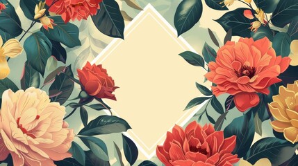 Blooming elegance a vintage floral invitation design