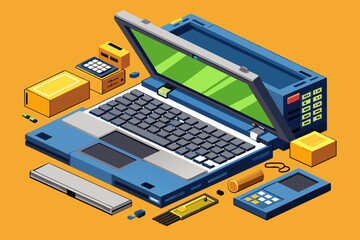 Poster - A modular laptop with swappable components for upgrading specific features.