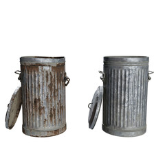 Wall Mural - Two trash cans 3d render