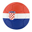 Soccer ball with croatia team flag isolated on white