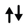 Black Up and down arrow line art icon for apps and websites. business arrow icon. Vector illustration. Eps file 78.