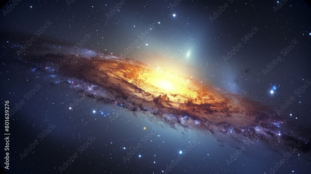 A serene yet powerful depiction of a galaxy core, its calm center belied by the violent beauty of star formation and destruction at its edges, a testament to the cycle of cosmic life.