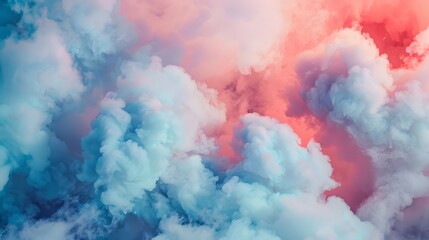 Wall Mural - Vibrant cloudscape with cotton candy colors