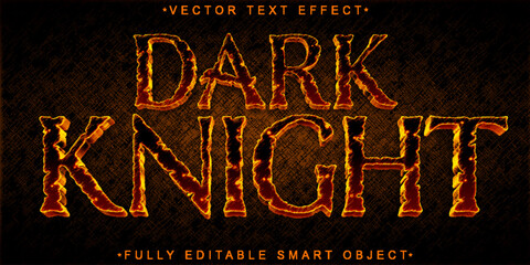 Sticker - Dark Knight Vector Fully Editable Smart Object Text Effect