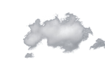 Wall Mural - white fluffy clouds isolated on a black background, clipart