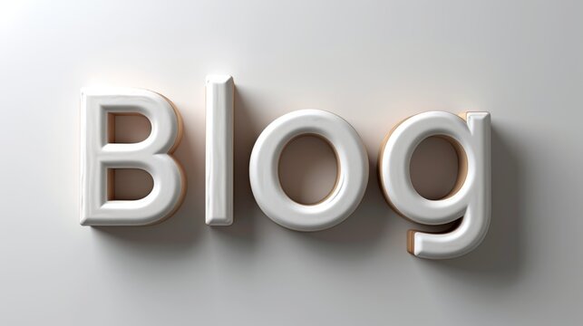 The word Blog created in Sans Serif Typography.