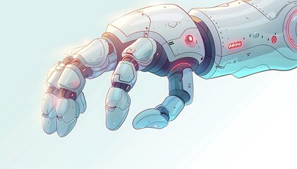 Aufkleber - Highlights the speed and efficiency of robotic arm movements