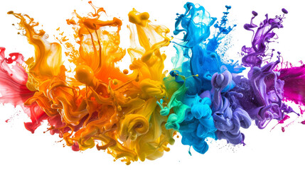 Wall Mural - Explosion of colored oil paint