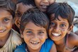 © Iigo - Group of indian kids smiling at the camera in Jaisalmer, India