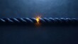 3d render of a rope breaking with sparks