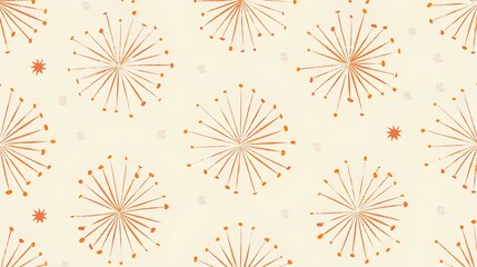 two-color simple minimalist graphic wallpaper pattern of many little starbursts or suns. generative AI