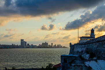 Wall Mural - sunset over the city