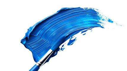 Wall Mural - Blue stroke of paint brush 