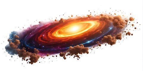 a galaxy isolated on white background.