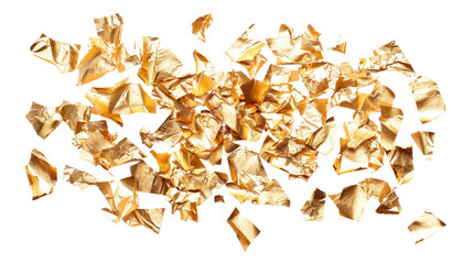 pieces flakes of gold foil