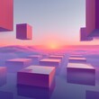 © STOCKYE STUDIO - rectangular surfaces floating in space in different sizes
