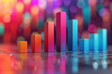 Sales performance illustrated with a visually appealing 3D pie chart to showcase data comparison and trends.