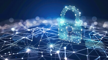Cyber ​​security and data protection, internet network security, protect business and financial transaction data from cyber attack