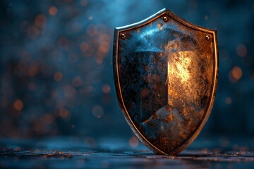 A shield, a representation of defense and power, is often a source of inspiration and fortitude. machine-created.