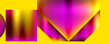 A vibrant close up photo showcasing the colorfulness of a purple and yellow object set against a yellow background, with elements of symmetry and bold font