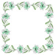 © Nganhaycuoi - Hand drawn flowers wreath frame on white background