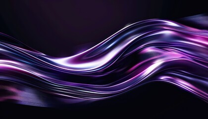 Wall Mural - soft glass lightweight neon futuristic wavey gradients on dark moody background for modern website u
