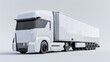 © STOCKYE STUDIO - self driving truck, concept, white background