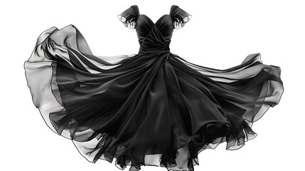 dress black isolated on transparent background