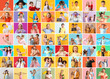 © Pixel-Shot - Big collection of happy little children on color background