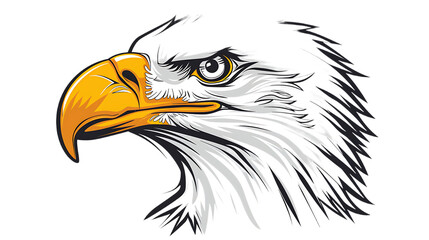 Wall Mural - Eagle Head isolated on transparent background