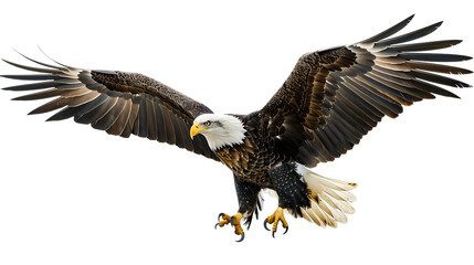 Wall Mural - eagle landing isolated on transparent background