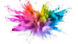 © Luis - Colorful rainbow powder explosion. Generative AI