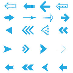 Wall Mural - Blue arrows clean fresh air flow collection. Flat style curved arrow icon vector isolated. different kinds of arrow symbol indicator. for your apps, websites and UI or UX design & projects