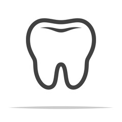 Wall Mural - healthy tooth outline icon transparent vector isolated